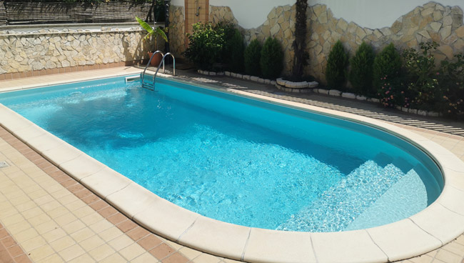 Piscina interrata in casseri di polistirolo ITALIKA Blok con scala romana