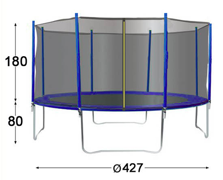 Tappeto elastico da giardino JUMP OUTDOOR con rete di sicurezza