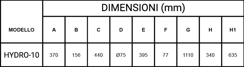 Dimensioni Nuoto Controcorrente Mr. PISCINA HYDRO 10