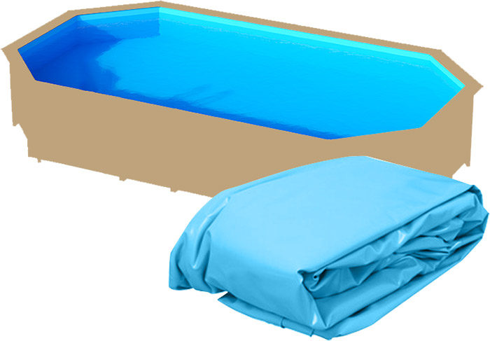 Liner di ricambio per piscina in legno NorthWood UBBINK ottagonale 6,10 x 4,00 h.1,30 m