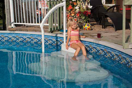 Scaletta amovibile MAJESTIC Lumi-O antiscivolo per piscina