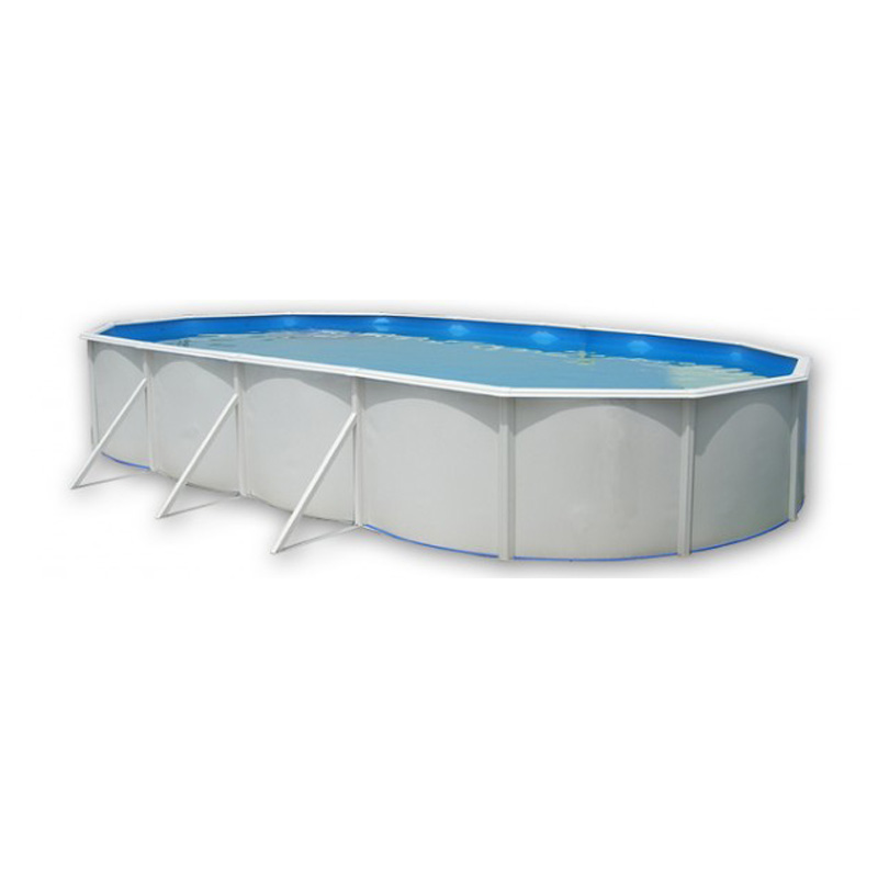 piscina ovale fuori terra in acciaio