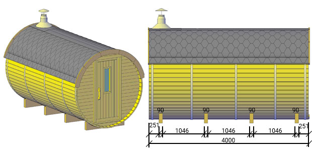 misure sauna plutone