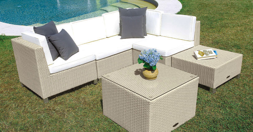 Salotto componibile MODULO con poltrona angolare, colore white