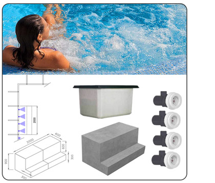 Kit idromassaggio per piscina interrata Italika