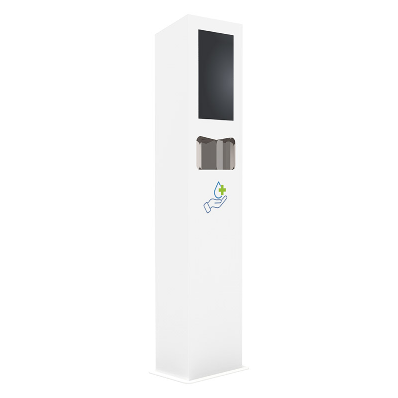 Dispenser disinfettante elettronico per mani SANIBOX con serbatoio da 10 litri e display da 17