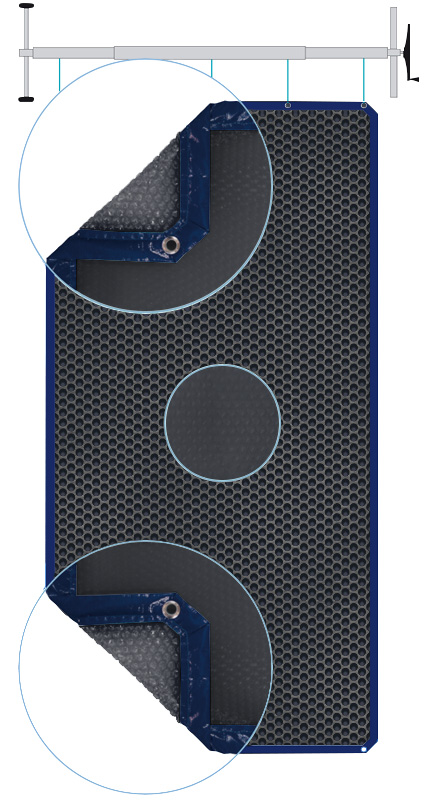 Copertura isotermica a bolle per piscina