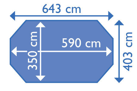 Dimensioni Piscina in legno BWT ODYSSEA +640