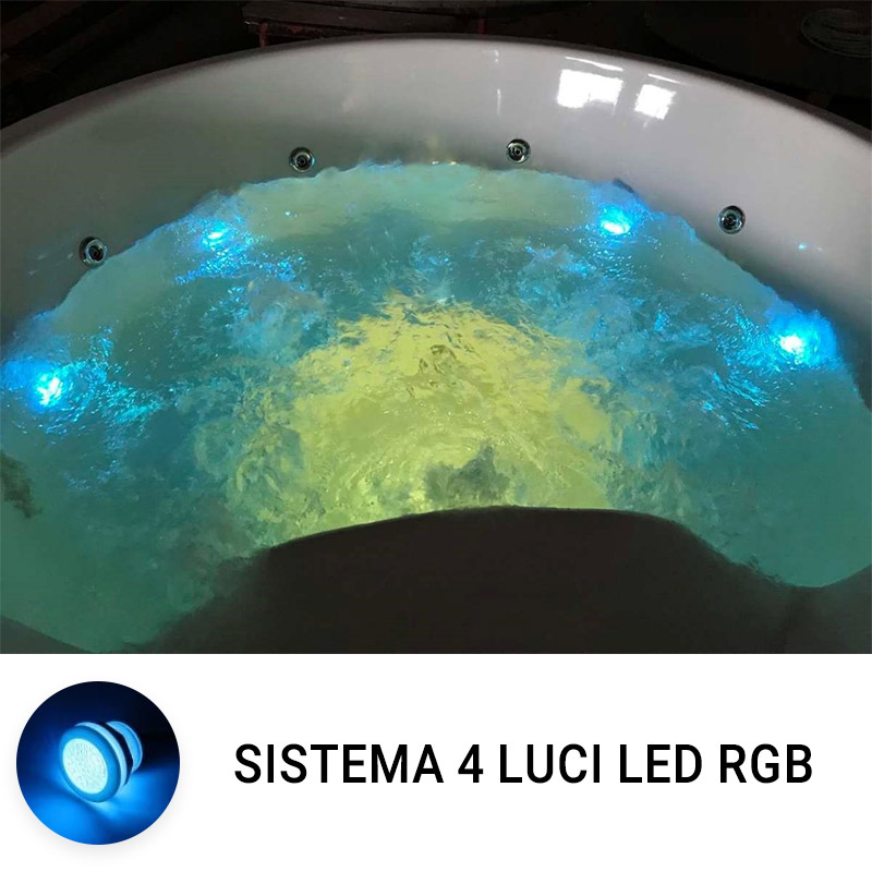 Optional sistema di 4 luci LED RGB per tinozza