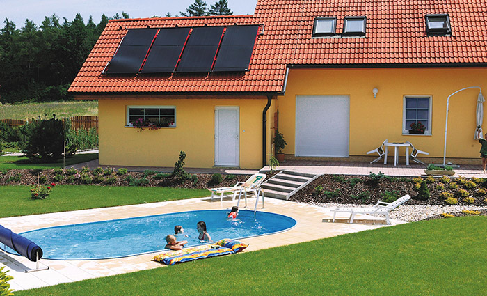 Pannello riscaldatore solare per piscina interrata o fuori terra