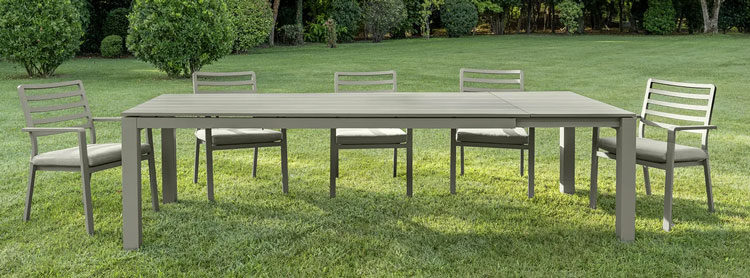 Tavolo da giardino PEGASO in alluminio, allungabile Tavolo da giardino PEGASO in alluminio, allungabile