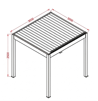 dimensioni tettoia per auto ponente
