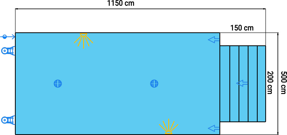 Dimensioni specchio dell'acqua copertura a tapparella di sicurezza Polartex