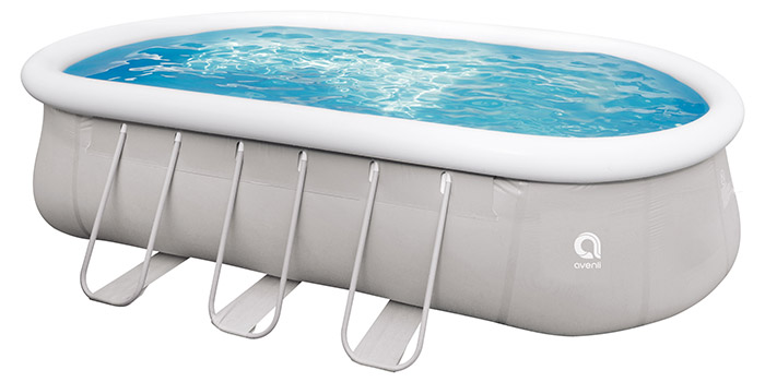 Piscina fuori terra CHINOOK Grey Avenli 6,10 x 3,60 x h 1,22 m