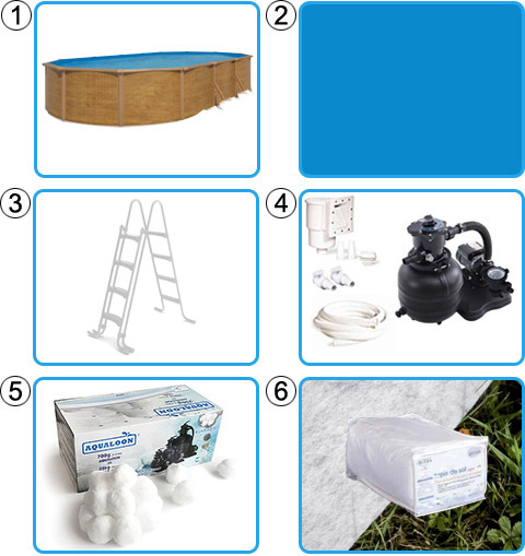 Piscina fuori terra effetto legno STEELWOOD KIT BASE
