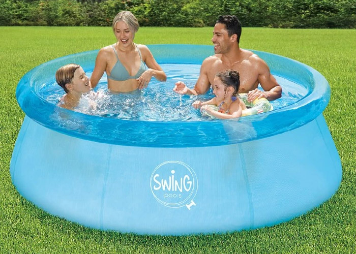 Piscina Fuori Terra gonfiabile Swing Quick trasparente Ã˜ 2,44 x h.0,76 m
