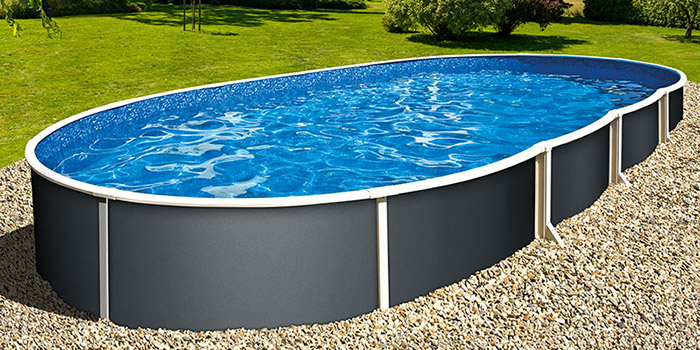 Piscina Fuori terra ovale AZURO GRAPHITE