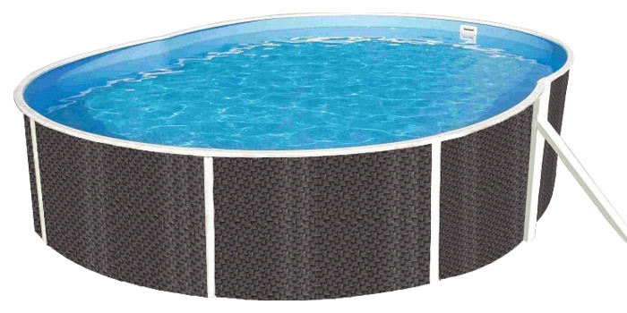 Piscina Fuori terra ovale AZURO RATTAN