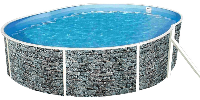 Piscina fuori terra ovale AZURO STONE