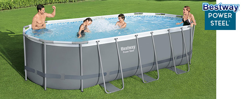 Piscina fuori terra Bestway POWER STEEL Ovale 5,49 x 2,74 x h.1,22 m