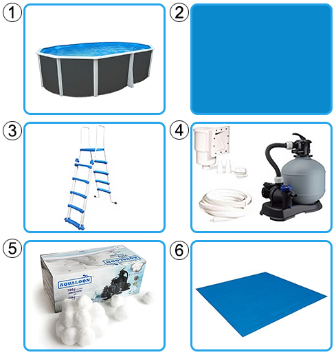 Kit base Piscina fuori terra STEELDESIGN Omega 550