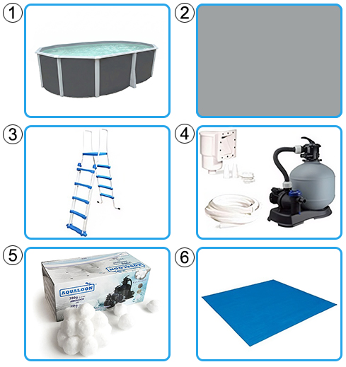 Kit base Piscina fuori terra STEELDESIGN Omega 550