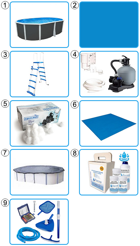 Kit pro Piscina fuori terra STEELDESIGN Omega 550