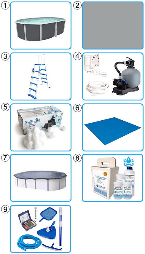 Kit pro Piscina fuori terra STEELDESIGN Omega 550