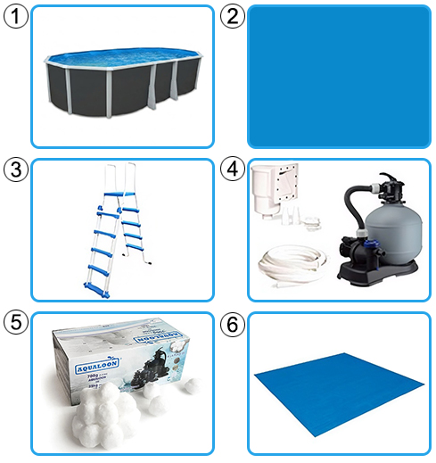 Kit base Piscina fuori terra STEELDESIGN Omega 640