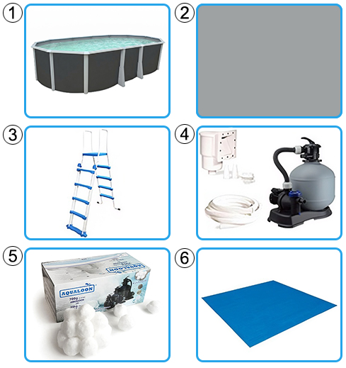 Kit base Piscina fuori terra STEELDESIGN Omega 640