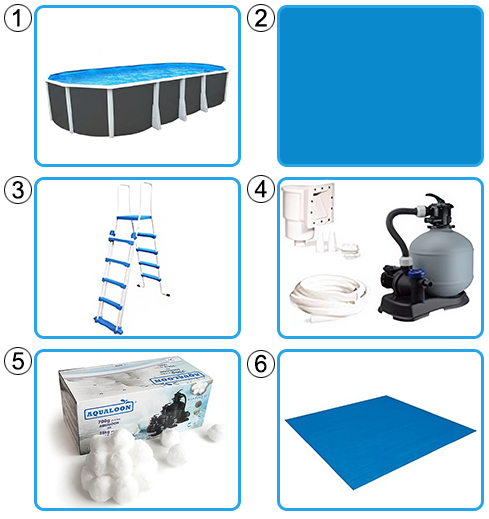Kit base Piscina fuori terra STEELDESIGN Omega 915