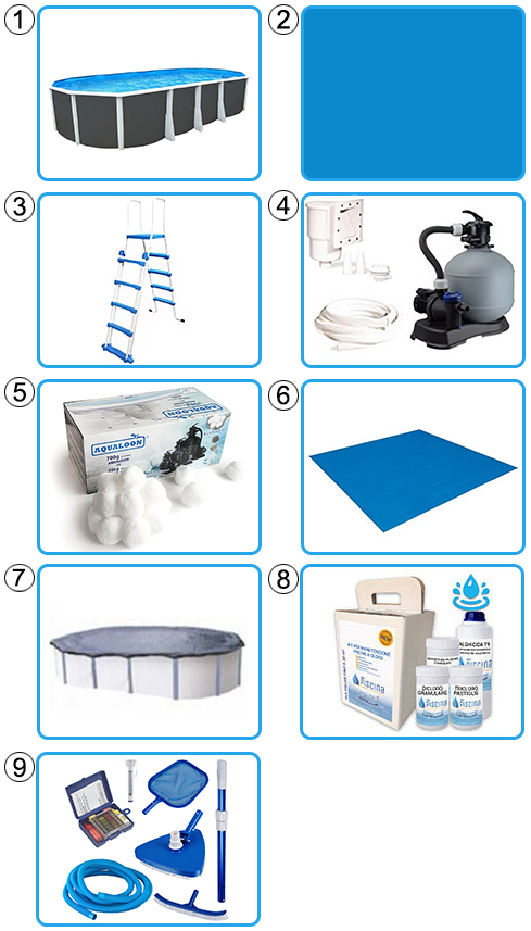 Kit pro Piscina fuori terra STEELDESIGN Omega 915