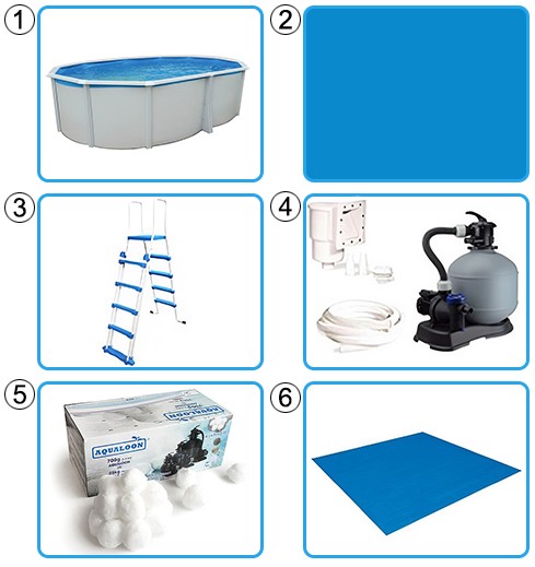 Kit base Piscina fuori terra STEELWHITE Omega 550
