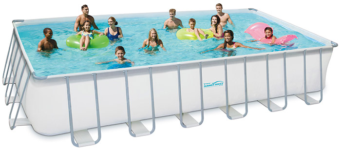 Piscina fuori terra rettangolare SUMMER WAVES Frame 7,32 x 3,66 x h 1,32 m
