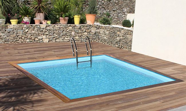 Piscina serie PoolWood quadrata in legno