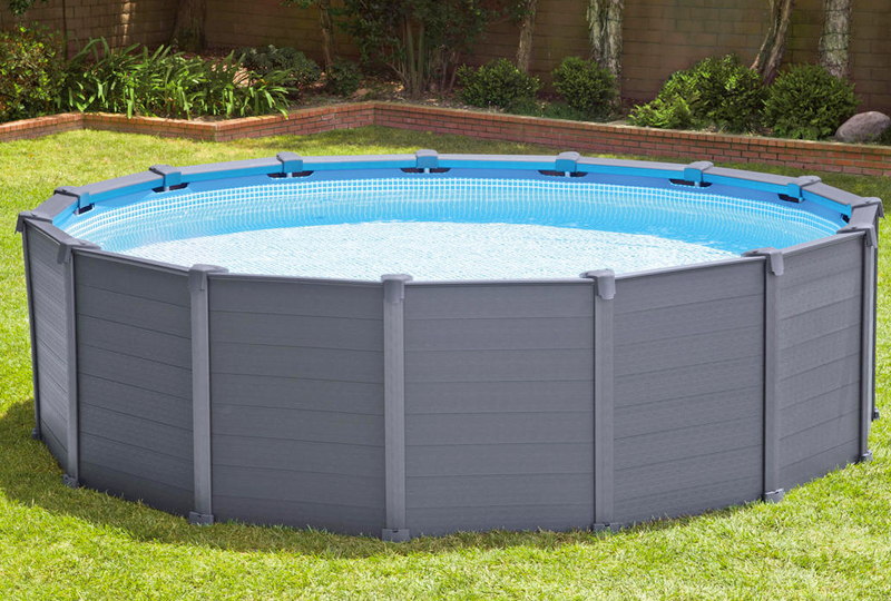 Piscina FuoriTerra INTEX GRAPHITE Ã˜ 4,78m h1,24m pompa a sabbia