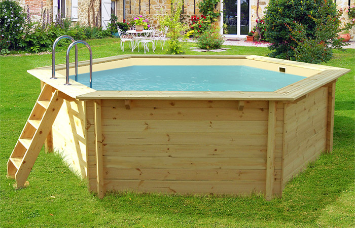 Piscina in legno esagonale EcoWood