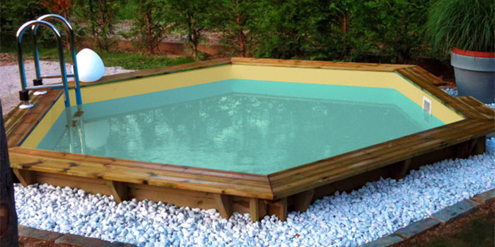 Piscina in legno esagonale EcoWood