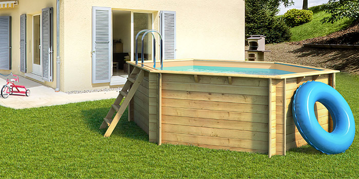 Piscina in legno esagonale EcoWood