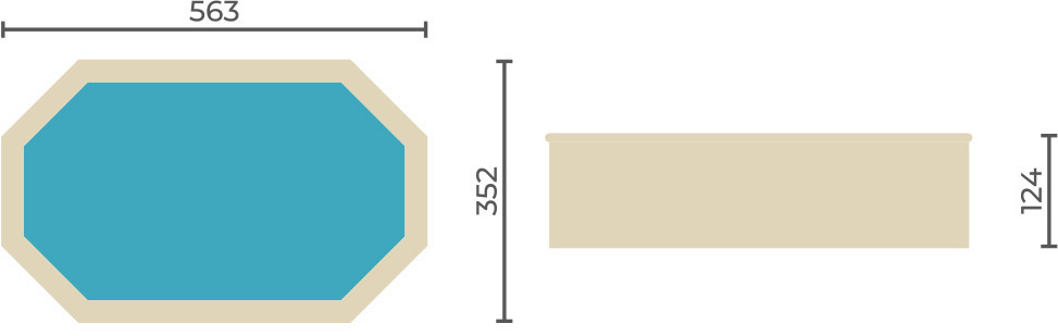 Dimensioni piscina in legno fuori terra NaturalWood