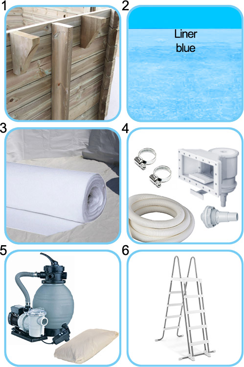 Piscina in legno ottagonale NorthWood 360 - Ã˜ 3,60 x h.1,20 m - KIT BASE