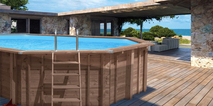 Piscina in legno rettangolare NaturalWood 727