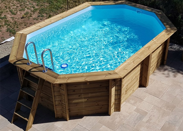 Piscina in Legno ottagonale allungata EcoWood