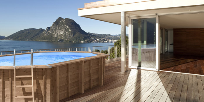 Piscina in Legno ottagonale allungata NaturalWood