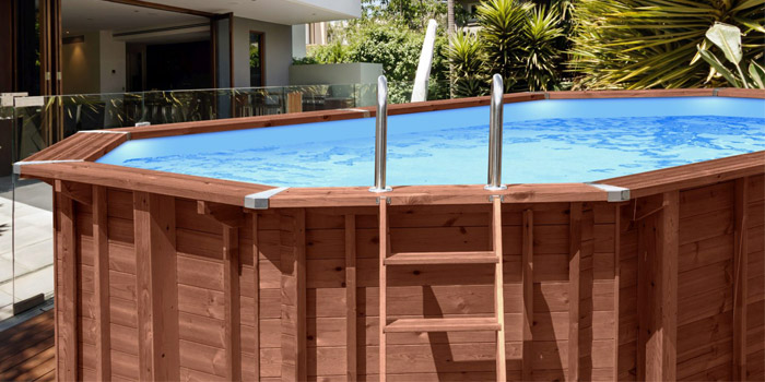 Piscina in legno rettangolare NaturalWood Premium 607