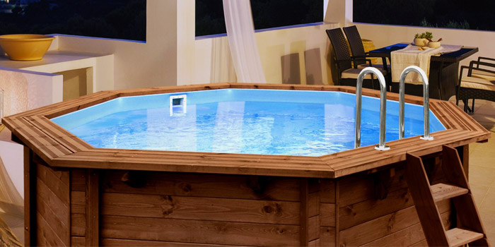 Piscina in Legno rettangolare NaturalWood Premium