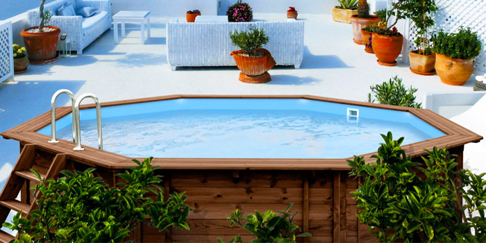 Piscina in legno rettangolare NaturalWood Premium 517