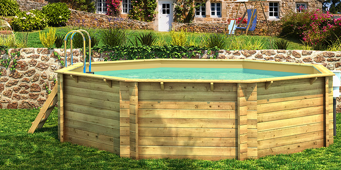 Piscina in legno ottagonale EcoWood