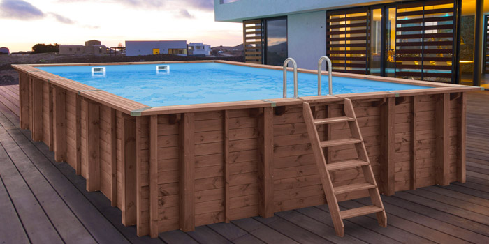 Piscina in legno rettangolare NaturalWood Premium 834 - 8,34 x 4,92 x h.1,38 m