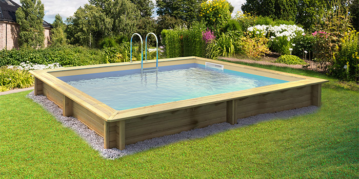 Piscina in legno rettangolare EcoWood